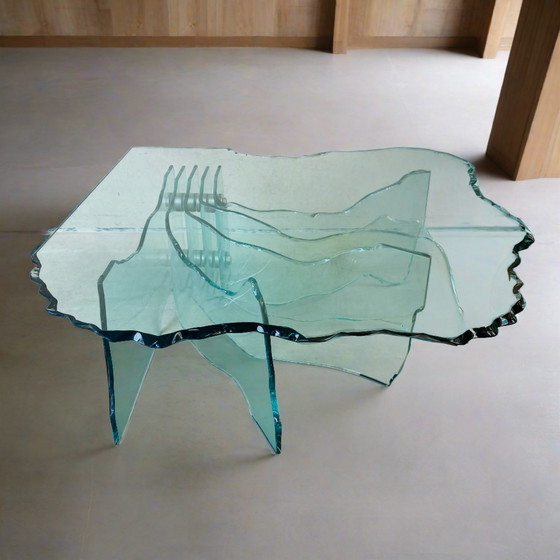 Image 1 of Fiam Italia "Shell" design salontafel Danny Lane, Italy 1988