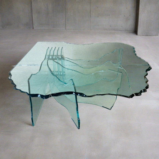 Image 1 of Fiam Italia "Shell" design salontafel Danny Lane, Italy 1988