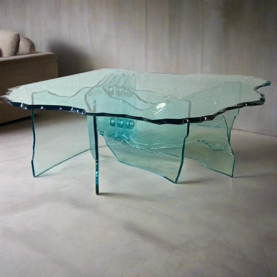 Image 1 of Fiam Italia "Shell" design salontafel Danny Lane, Italy 1988