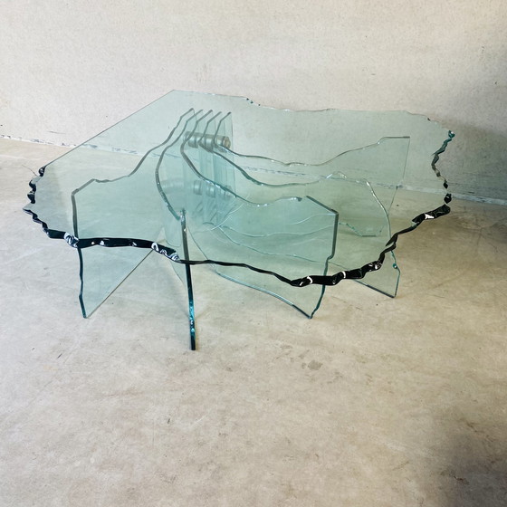 Image 1 of Fiam Italia "Shell" design salontafel Danny Lane, Italy 1988