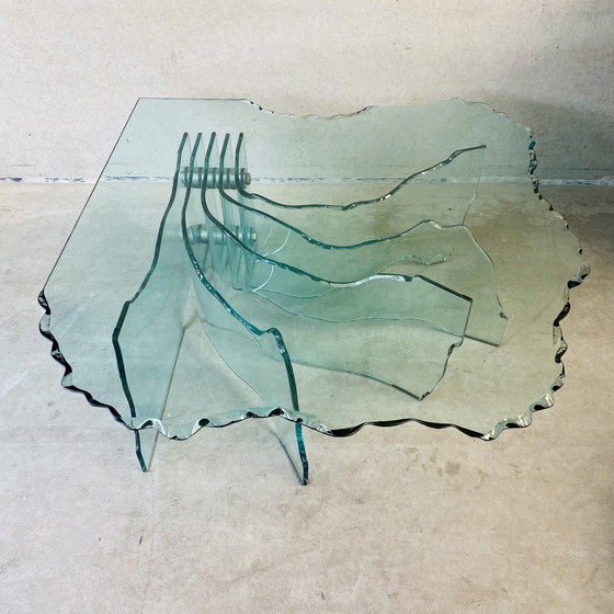 Image 1 of Fiam Italia "Shell" design salontafel Danny Lane, Italy 1988