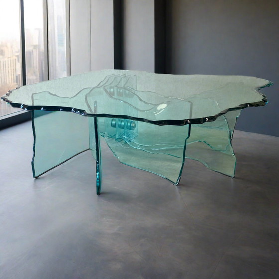 Image 1 of Fiam Italia "Shell" design salontafel Danny Lane, Italy 1988