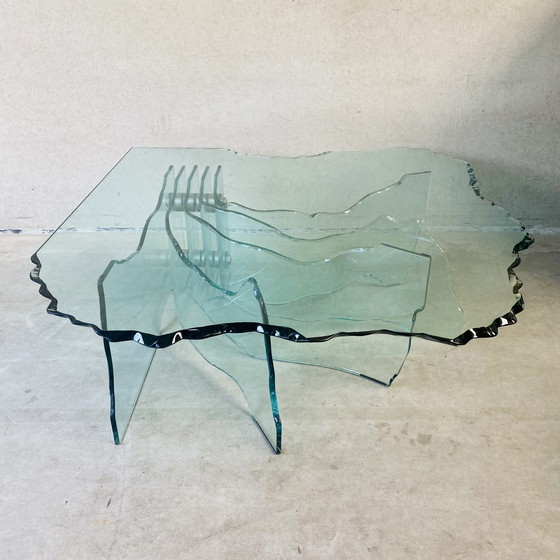 Image 1 of Fiam Italia "Shell" design salontafel Danny Lane, Italy 1988