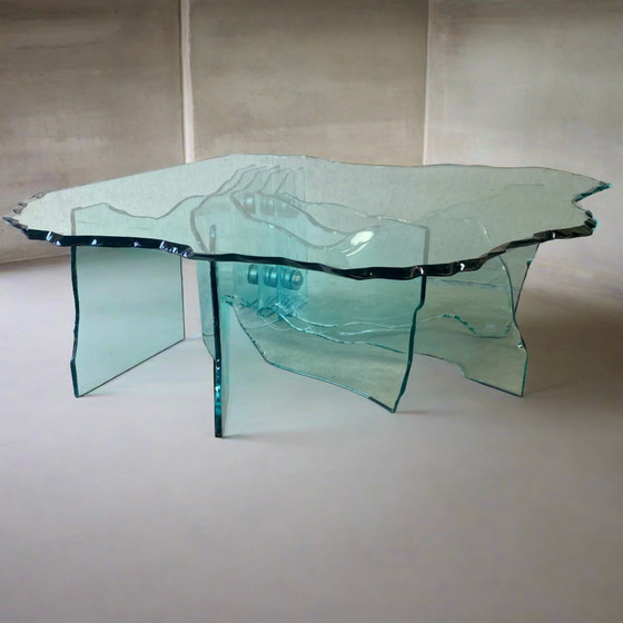 Image 1 of Fiam Italia "Shell" design salontafel Danny Lane, Italy 1988