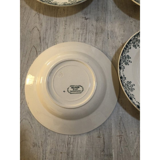 Image 1 of Set van 12 vintage soepborden van Sarreguemines