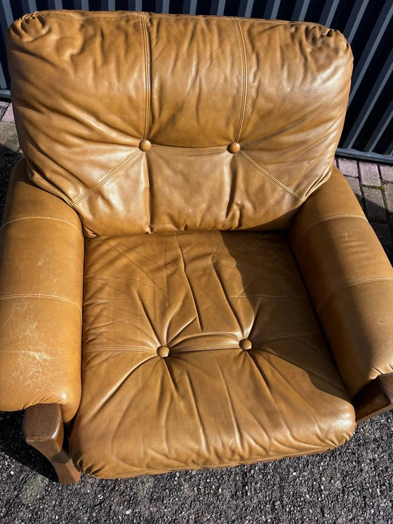 Image 1 of 2 X Vintage Fauteuil Leer