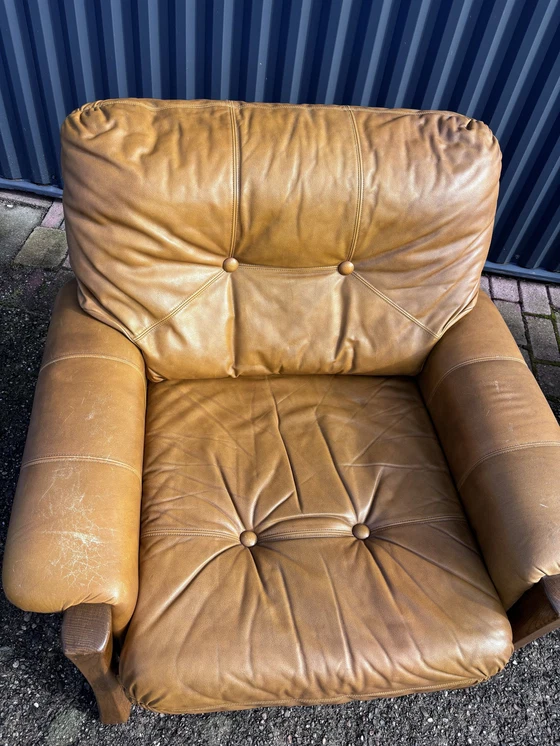 Image 1 of 2 X Vintage Fauteuil Leer