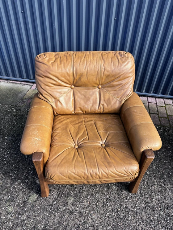 Image 1 of 2 X Vintage Fauteuil Leer