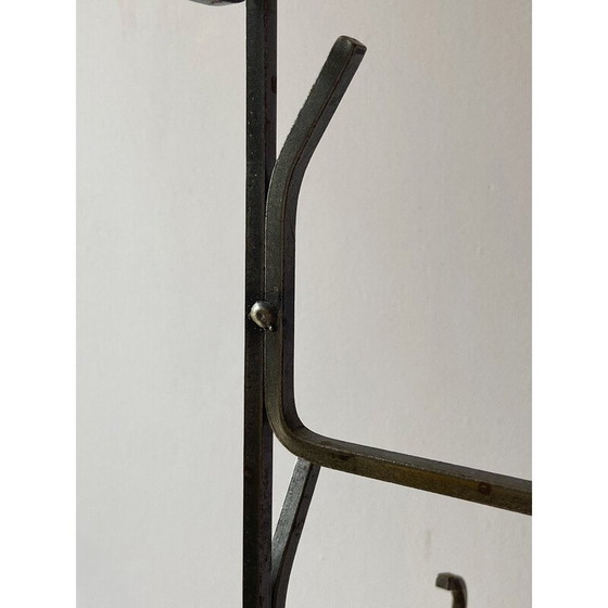 Image 1 of Scandinavische vintage kroonluchter van smeedijzer voor vier lampen, jaren 1960