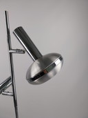1 x 1960s dubbele vloerlamp in aluminium omi gewrichten 