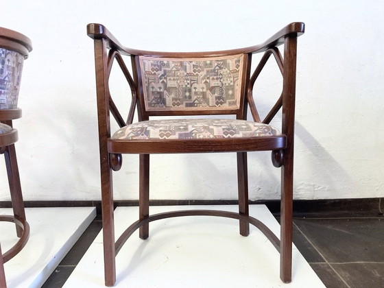 Image 1 of 2 fauteuils van Thonet Design Josef Hoffmann voor het cabaret Fledermaus