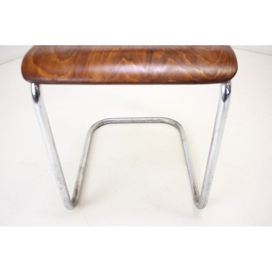 Image 1 of Vintage Bauhaus chromen fauteuil van Rudolf Vichr Prag, Tsjecho-Slowakije jaren 1930