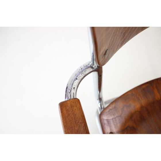 Image 1 of Vintage Bauhaus chromen fauteuil van Rudolf Vichr Prag, Tsjecho-Slowakije jaren 1930