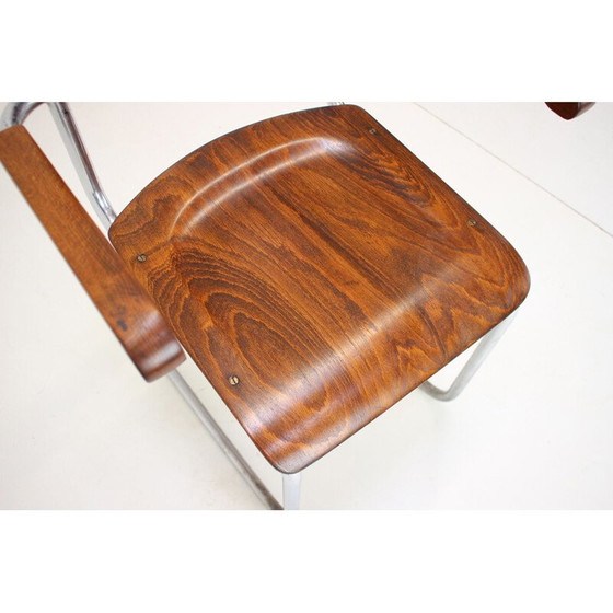 Image 1 of Vintage Bauhaus chromen fauteuil van Rudolf Vichr Prag, Tsjecho-Slowakije jaren 1930