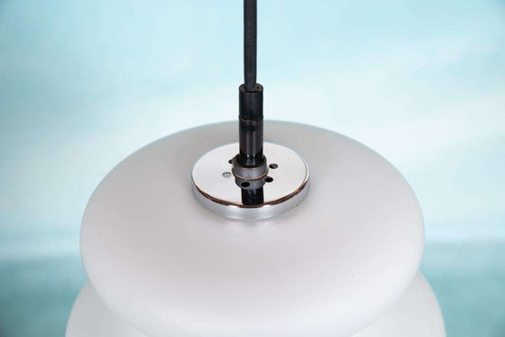 Image 1 of Space age melkglazen hanglamp, organic shaped pendant