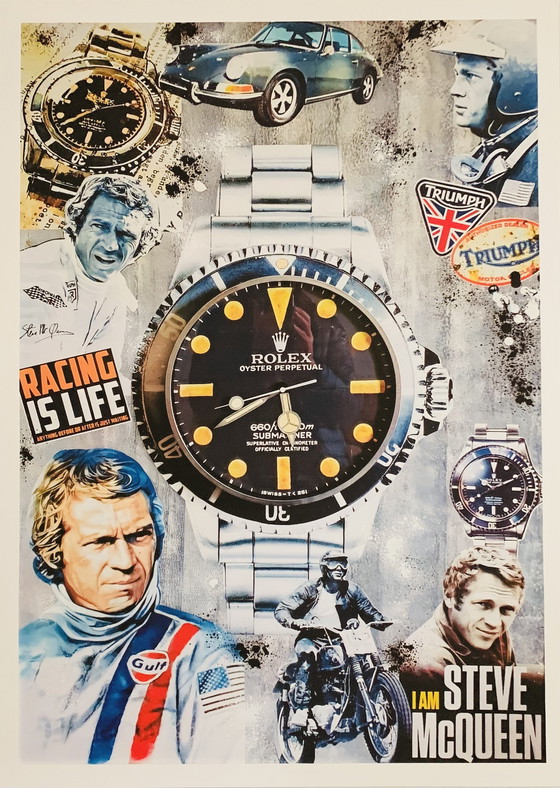 Image 1 of Rolex Art Work, Limited Edition: "Rolex Submariner 5512", Steve Mc Queen Submariner, Reference 5512 (Chronometer /4-Liner). 