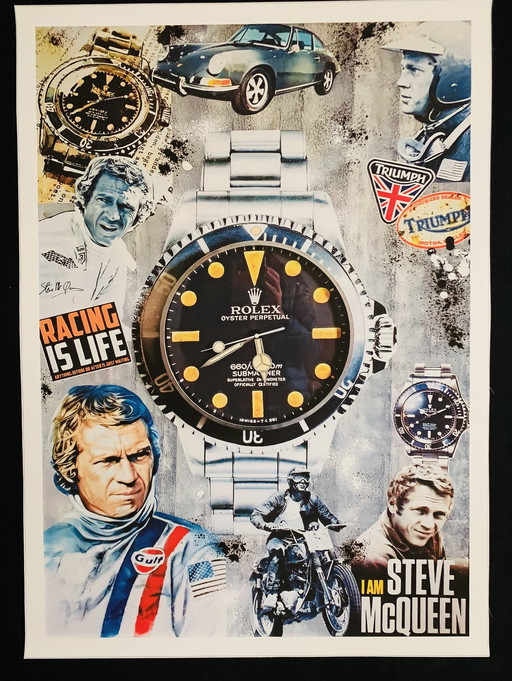 Rolex Art Work, Limited Edition: "Rolex Submariner 5512", Steve Mc Queen Submariner, Reference 5512 (Chronometer /4-Liner). 