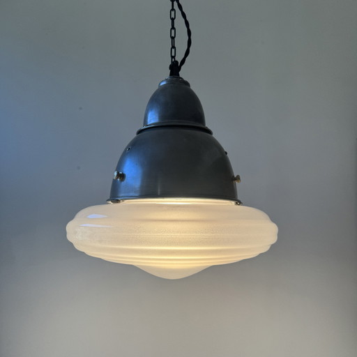 Antieke industriële werkplaats hanglamp