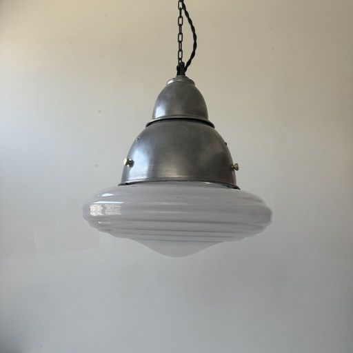 Antieke industriële werkplaats hanglamp