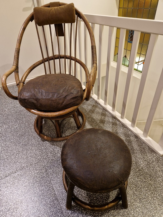 Image 1 of Vintage Rotan fauteuil