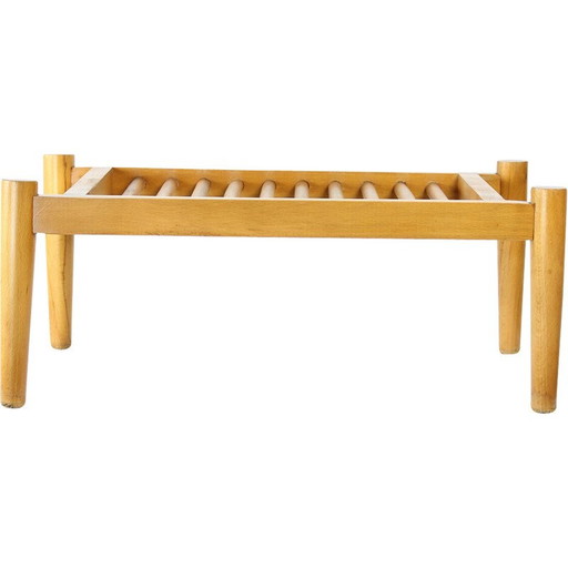 Vintage eikenhouten plantenhouder door Frantisek Mezulanik, Tsjecho-Slowakije 1960