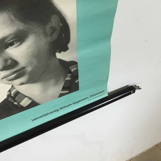 Image 1 of Vintage educatieve poster over hormonen door Jung-Koch Quentell, 1970