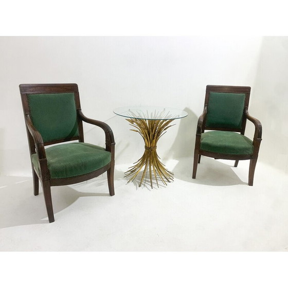 Image 1 of Paar vintage groene fauteuils