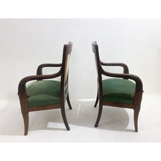 Image 1 of Paar vintage groene fauteuils