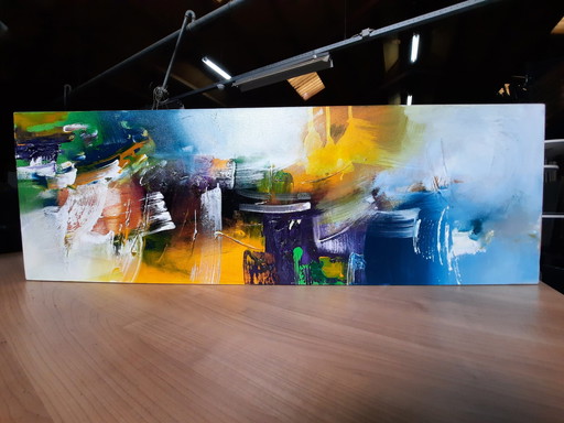 William Malucu Schilderij 120 X 40 X 8