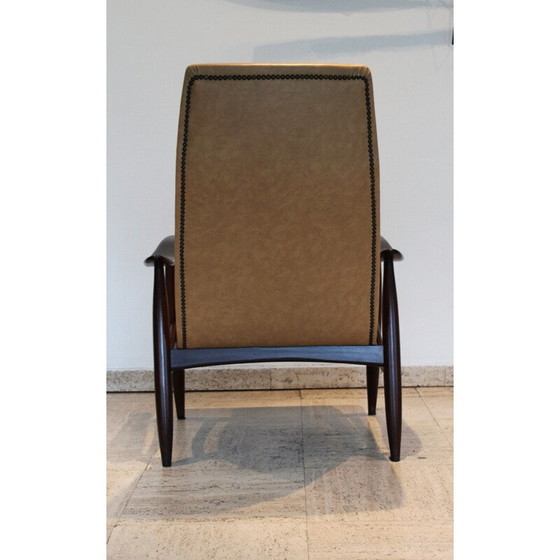 Image 1 of Senior vintage fauteuil in massief teakhout van Louis Van Teeffelen voor WéBé, Denemarken