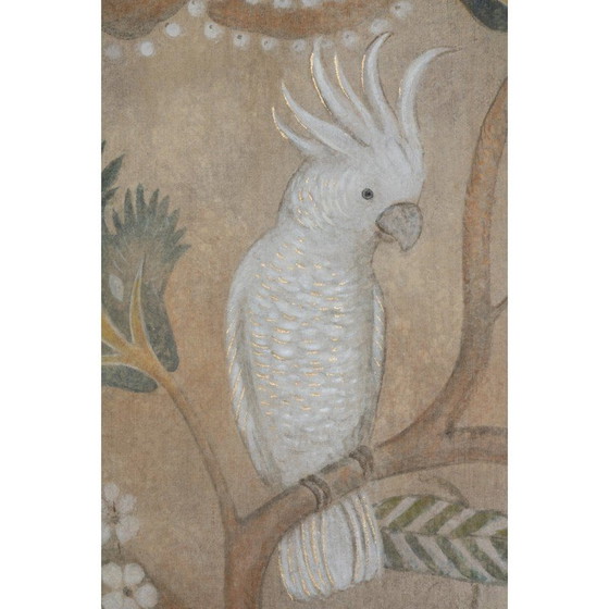 Image 1 of Vintage beschilderd canvas Parkieten