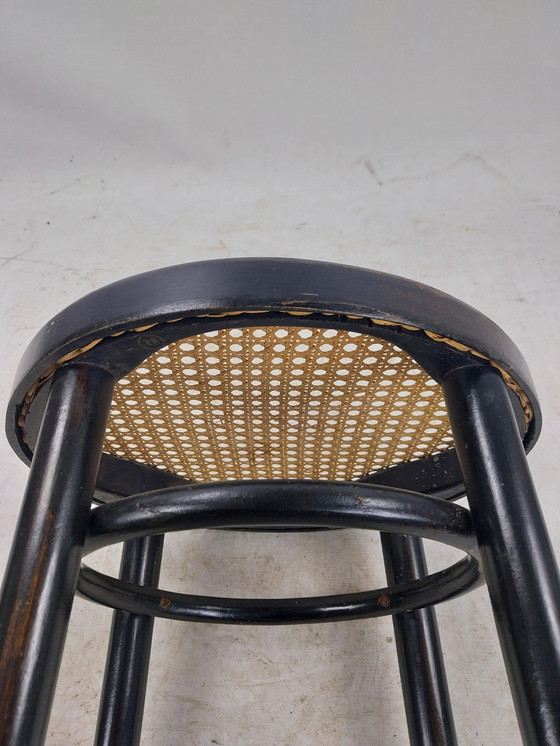 Image 1 of 3 X Thonet Krukje Origineel Zwarte Uitvoering 1970'S 