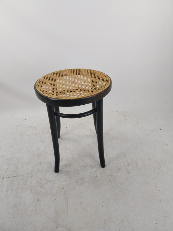 Image 1 of 3 X Thonet Krukje Origineel Zwarte Uitvoering 1970'S 