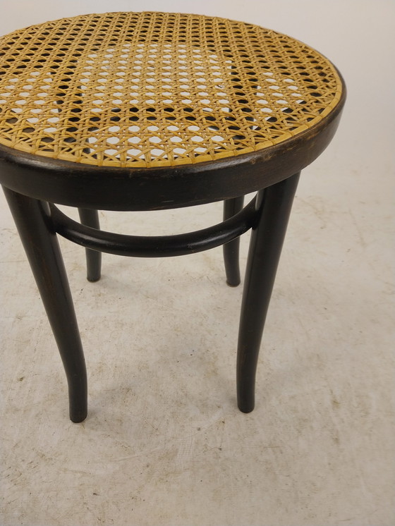 Image 1 of 3 X Thonet Krukje Origineel Zwarte Uitvoering 1970'S 