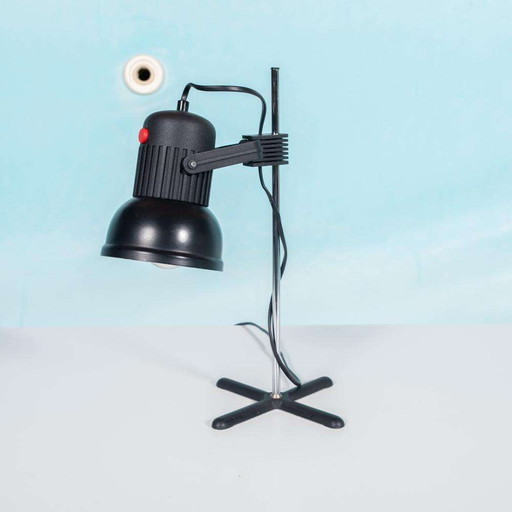 Postmodern bureaulamp Erco, minimalist black desk light