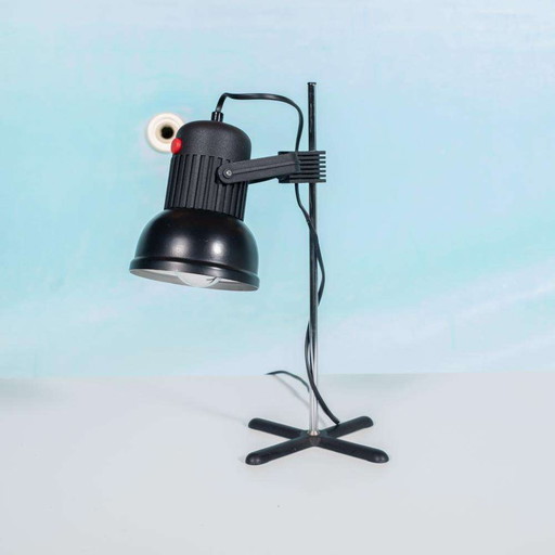 Postmodern bureaulamp Erco, minimalist black desk light