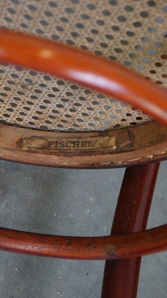 Image 1 of Thonet Stoel Met Rieten Zitting