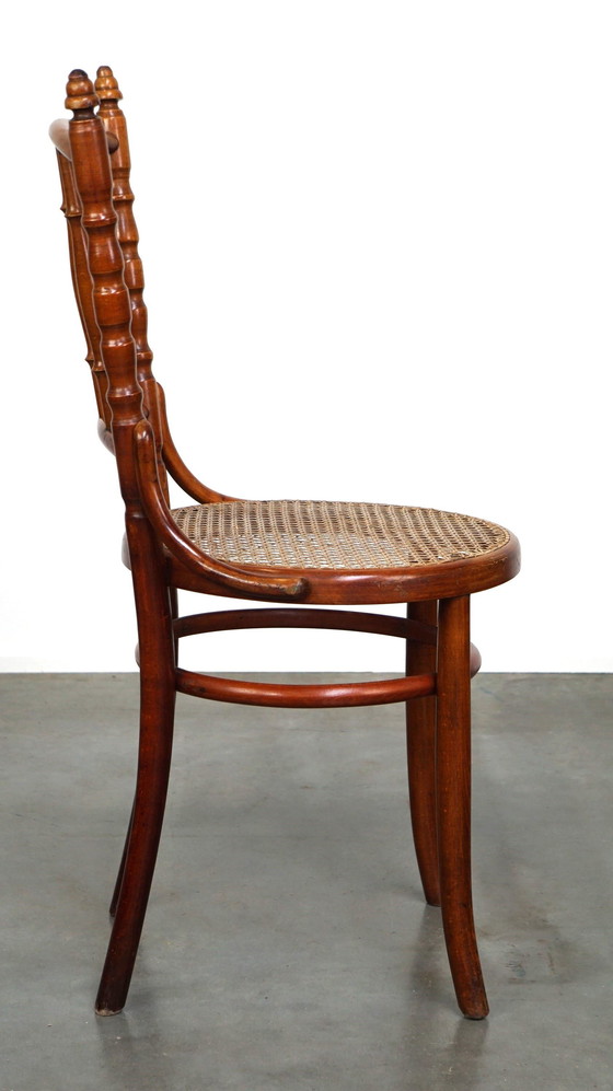 Image 1 of Thonet Stoel Met Rieten Zitting