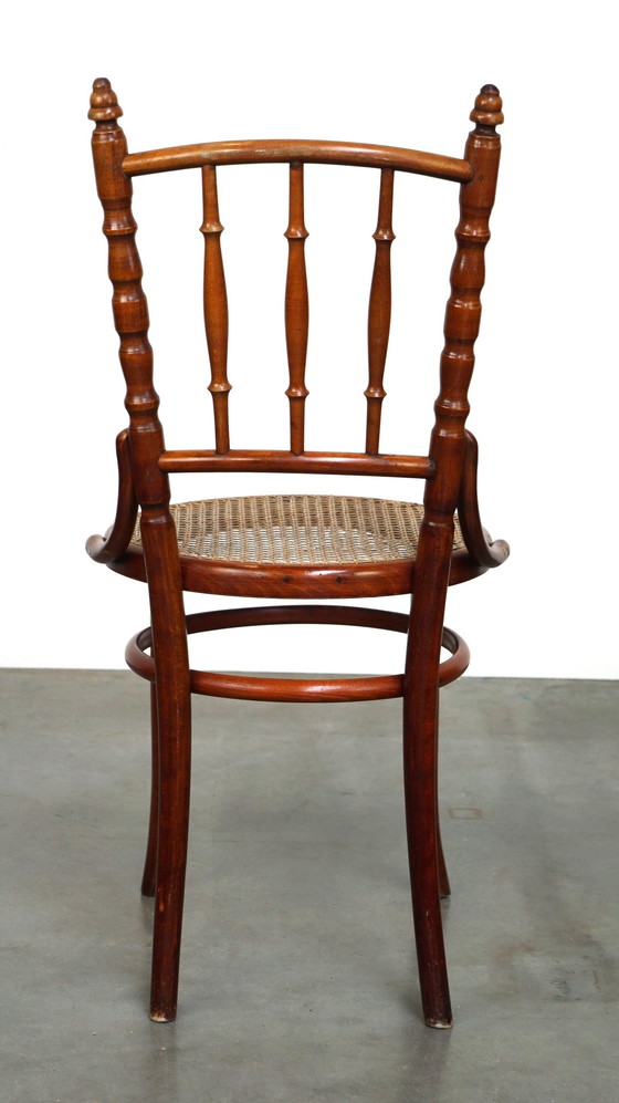 Image 1 of Thonet Stoel Met Rieten Zitting