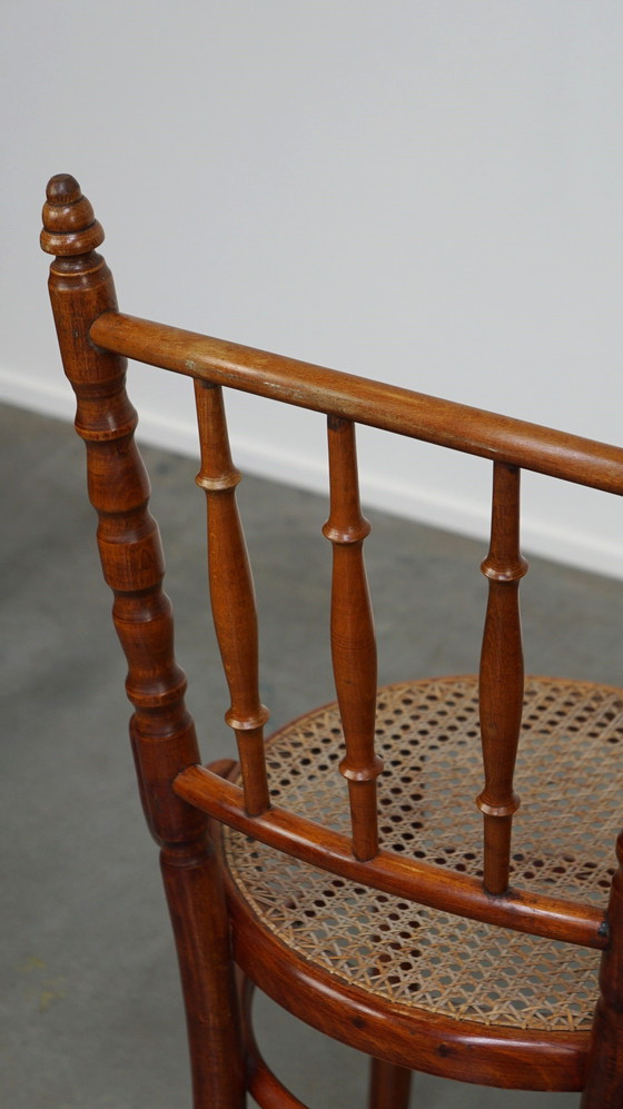 Image 1 of Thonet Stoel Met Rieten Zitting