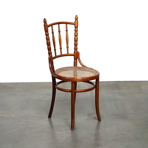 Thonet Stoel Met Rieten Zitting