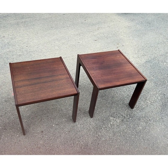 Image 1 of Paar vintage mahonie salontafels voor Cassina
