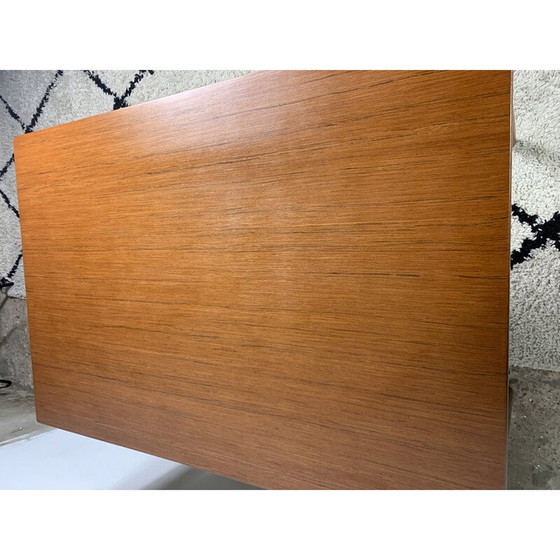 Image 1 of Vintage uitschuifbare eettafel in teakfineer, Denemarken 1960