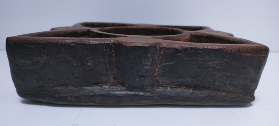 Image 1 of Antieke sculpturale houten zak