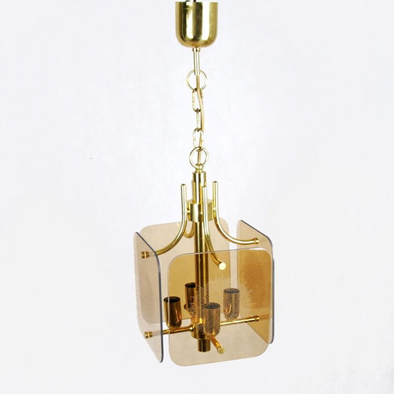 Image 1 of Vintage hanglamp in messing, 1980