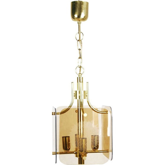 Image 1 of Vintage hanglamp in messing, 1980