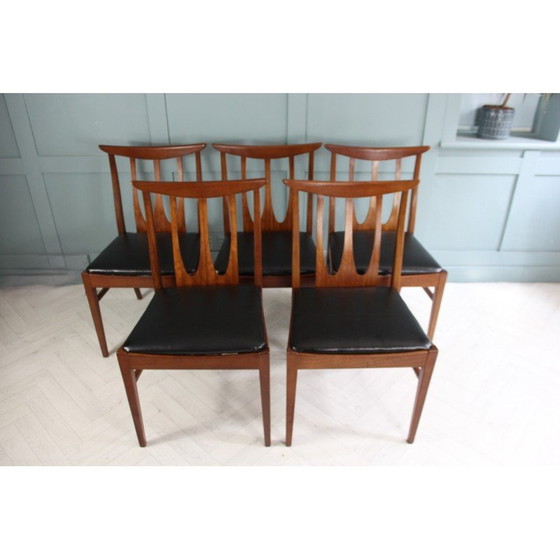 Image 1 of Set van 5 mid century G-plan Brasillia eetkamerstoelen