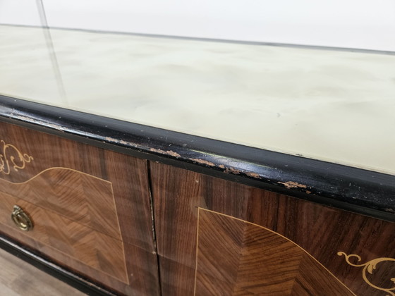 Image 1 of 1960S Slaapkamer Ladenkast Met Zes Laden En Glazen Top