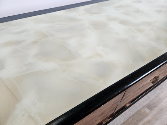 Image 1 of 1960S Slaapkamer Ladenkast Met Zes Laden En Glazen Top