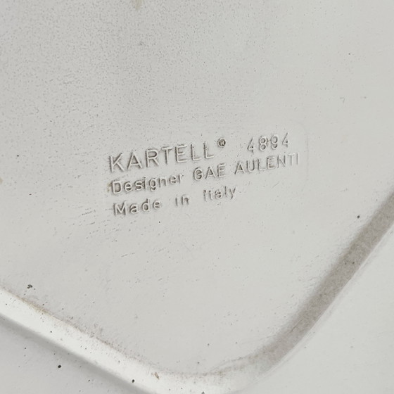 Image 1 of Witte salontafel Model 4894 van Gae Aulenti voor Kartell, 1970S